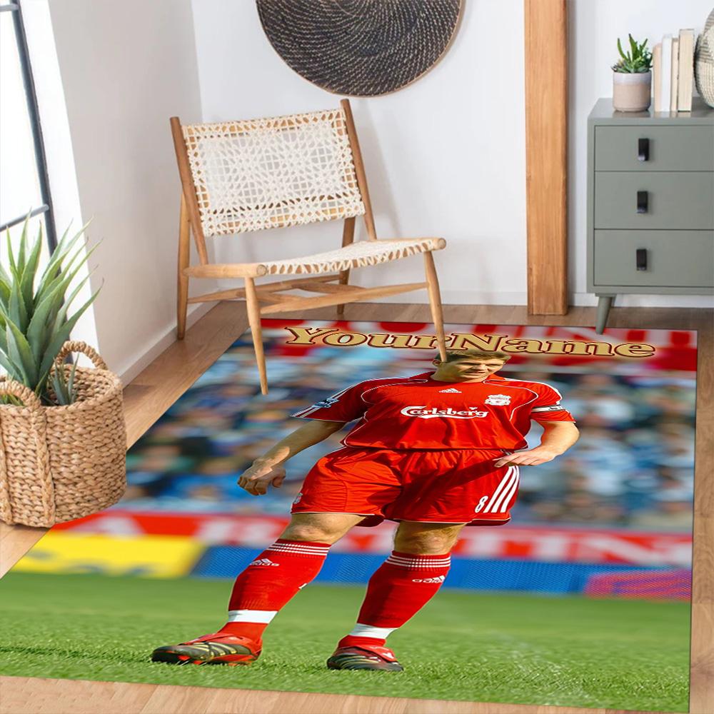 Liverpool Customize Your Name Floor Rug Office Rug Design for Bedrooms Hallway Living Rooms Balcony Antislip Carpet Anime Office Decor
