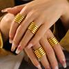 Spring Shape Ring For Women Stainless Steel 18K Gold Plated No Tarnish Women's Aesthetic Spiral Rings Luxury Designer Jewelry