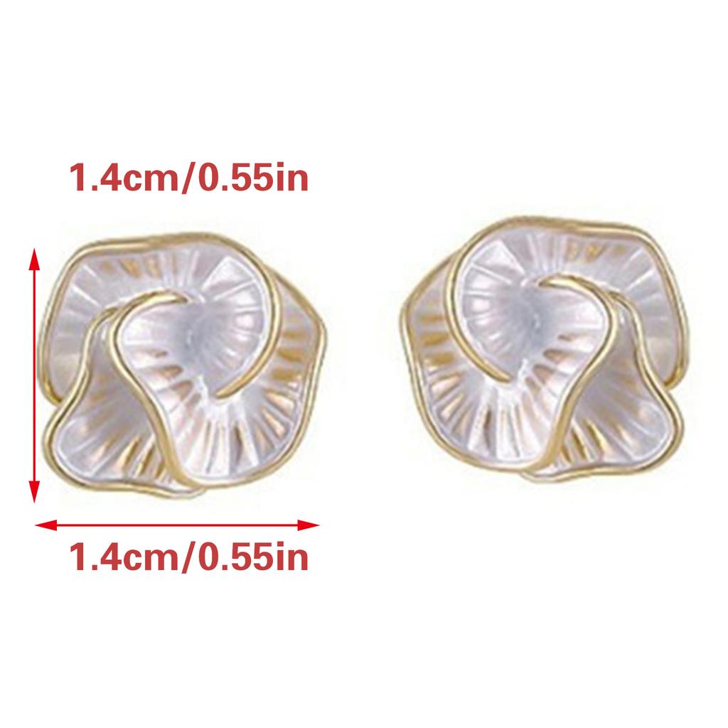 Delicate Camellia Flower Shaped Earrings for Women Elegant Alloy Floral Ear Studs Lightweight Ear Accessory for Ladies