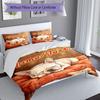 3PC Custom Name Cozy Home Pet Rest Bedding Set Printed  Bedding Set Duvet Cover Closure Includes 1 Duvet Cover & 28 Pillowcases for Bedroom