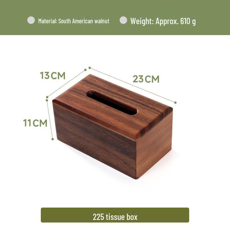Luxurious Handmade Black Walnut Tissue Box for Restaurants and Hotels