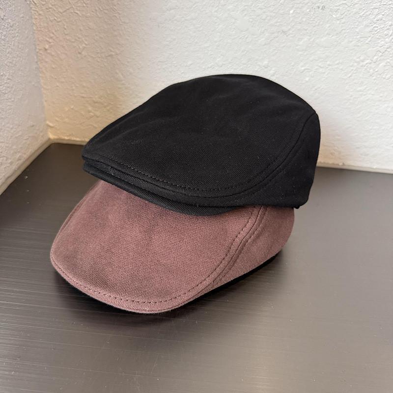 Color Retro Solid Urban Baseball Cap Short Brim Breathable Cotton Casual Wear