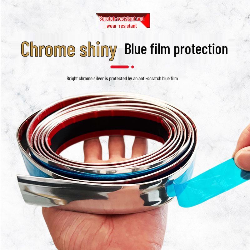 Chrome Anti-Collision Car Trim: Adhesive, Electroplated, Bright Silver Protective Strips