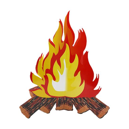 Fake Flame 3D Realistic Art Paper Red Vivid Artificial Safe Campfire for Festival