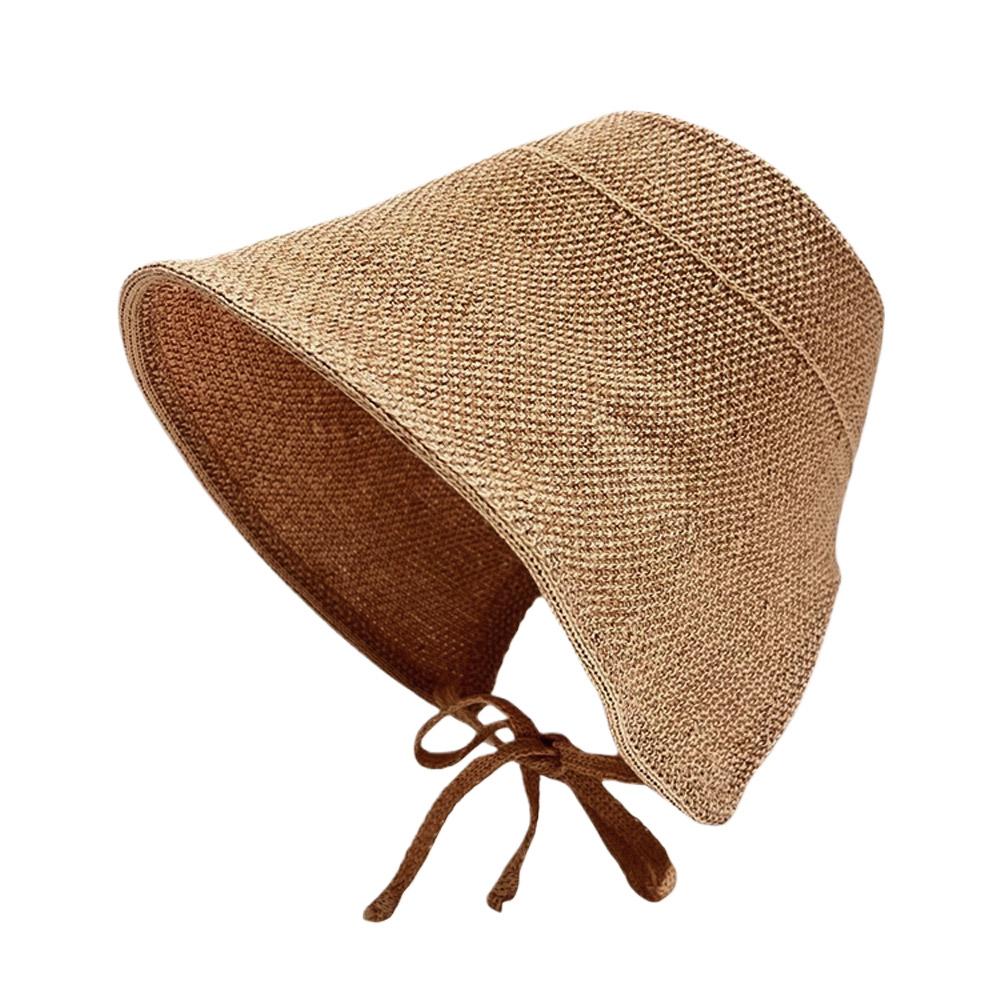 Summer Straw Weaving Shade Hat Linen Straw Regency Protection Cap Sun Big For Summer Hats Bonne X4Z3