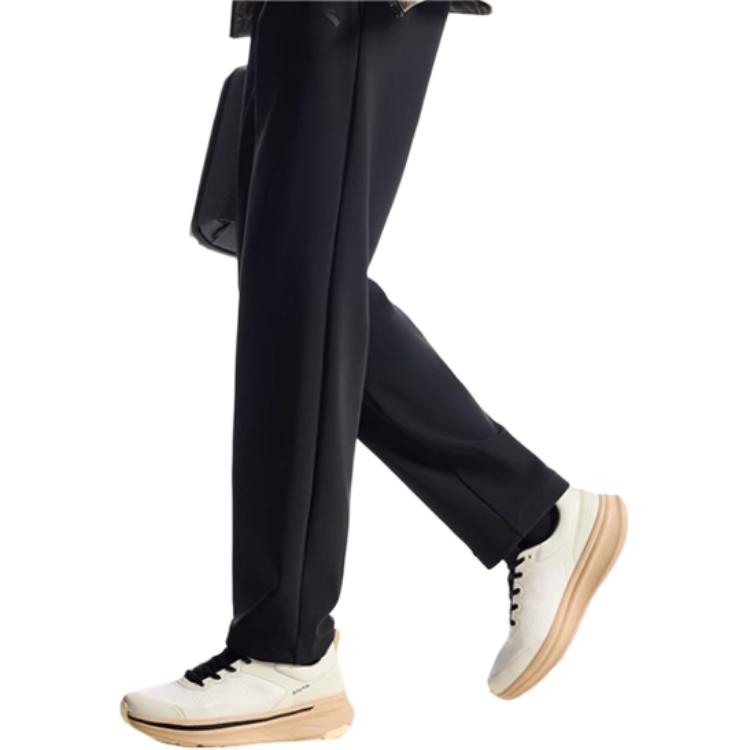 Anta Training Series Micro-Elastic Fleece Straight-Leg Elastic Knitted Sports Pants Men Bottoms Basic-Black 152447314N-3