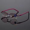 Diopter +1.0 +1.5 +2.0 +2.5 +3.5 +4.0 Frameless Anti-blue Light Reading Glasses Rimless Women Presbyopia Eyeglasses