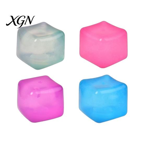 Maltose Material Toy Creative Ice Cube Squeeze Transparent TPR Slow-Rising Fidget for Stress Relief Elastic Reliever Realistic Portable Decompression