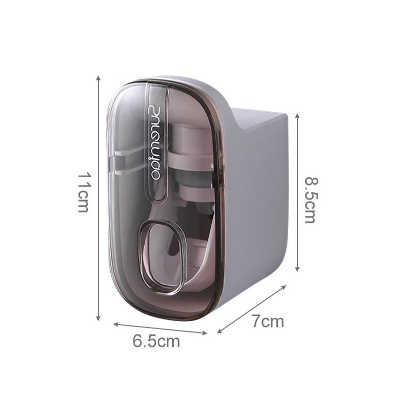 Automatic Toothpaste Squeezer Transparent Wall Mount Toothpaste Dispenser Waterproof Toothpaste Holder Rack Bathroom Accessories