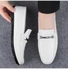 Men's Genuine Leather Slip-On Loafers: Spring & Autumn Trendy, Soft Sole, Large Size Flat Shoes