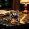 Whiskyglas met Octopus Tentakel Beker, Handgeschilderd Duivels Oog Drinken Brede Mond Rock Glas voor Cocktails Hoge Borosilicaat En Bourbon Artistiek
