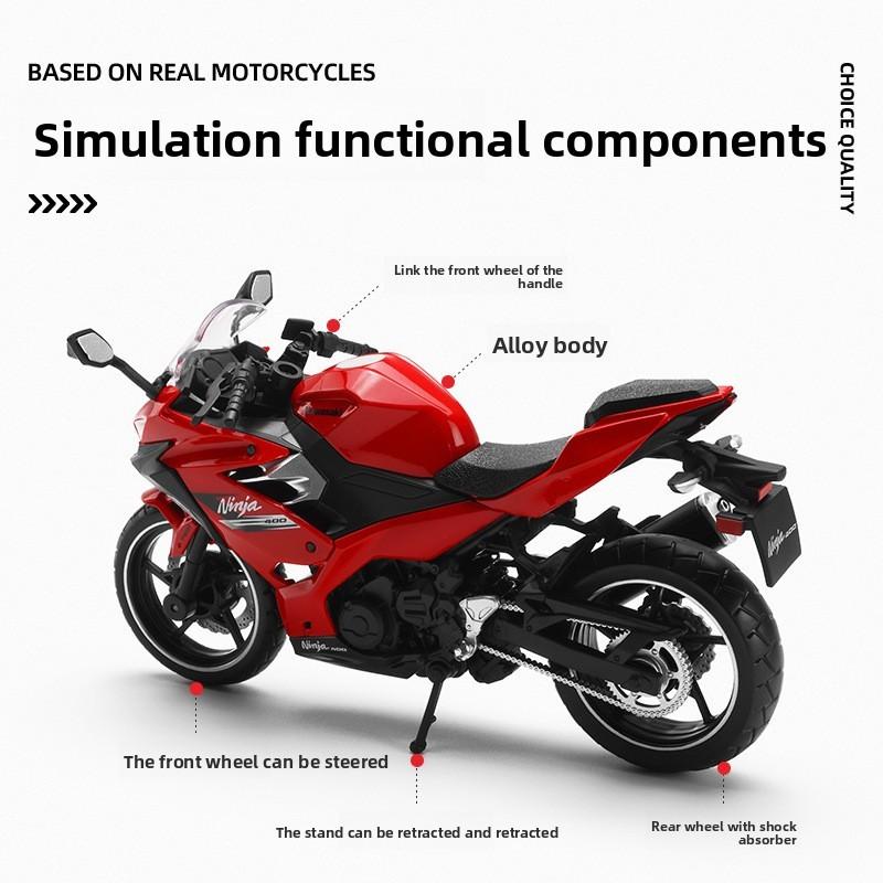 Simulation Kawasaki Alloy Ninja Motorcycle Model Toy For Play Display And