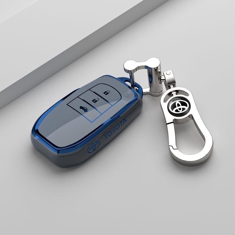 For Toyota Land Cruiser 200 Prado Crown TLK200 Yaris Cross Hilux Innova Rav4 Fortuner TPU Car Key Case Cover Key Protected Shell