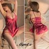 Sexy Lingerie Inner Underwear Nightwear One Piece Setup X033 [Agnel x] See-Through Women's (Red, Free)
