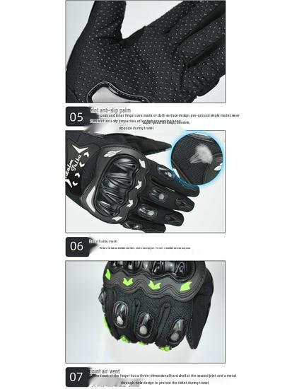 Non-Slip Full Finger Motorcycle and Off-Road Riding Gloves