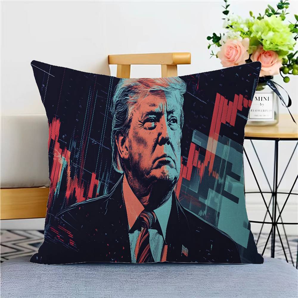 2025 Donald T-Trump Poszewka na poduszkę Dekoracja domu Sofa do salonu Dostosowana