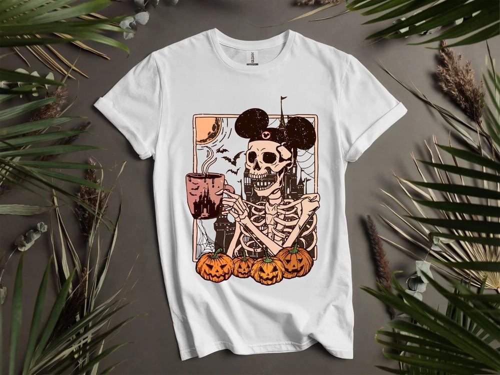 

Хоррор Скелет Хэллоуин Напиток Футболка Футболка Мужская Женская Унисекс Футболка K988 4XL