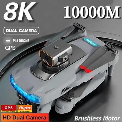 Νέο P15 Mini Drone GPS Professional Dual 8K Camera Obstacle Smart Avoidance Optical Flow Positioning Brushless Upgraded Quadcopter