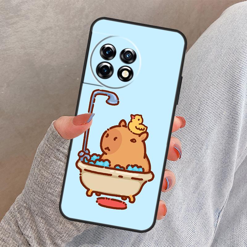 Cute Cartoon Capybara Cover For OnePlus Nord 4 3 CE 2 Lite N20 N10 N30 OnePlus 8T 10T 13 13R 12 12R 11 10 Pro Case