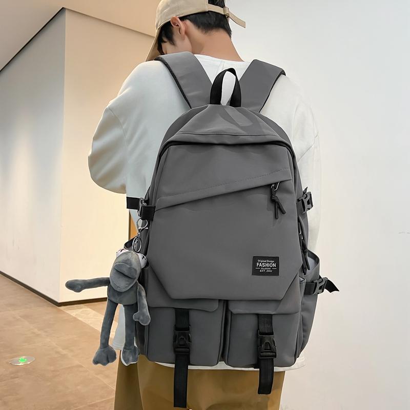 Damen Rucksack im Campus-Stil, einfarbig, für Männer, große Kapazität, Schultasche für Schüler