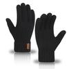 Unisex Alpaca Knitted Warm Gloves Men & Women Autumn Winter Cold Touch Screen Thickening Knitted Cycling Driving Full Finger Gloves