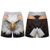 Costume da Bagno Divertente e Originale con Stampa 3D di Animale Tigre Leone Aquila per Uomo Festa in Spiaggia Pantaloncini da Spiaggia Unici con Coulisse