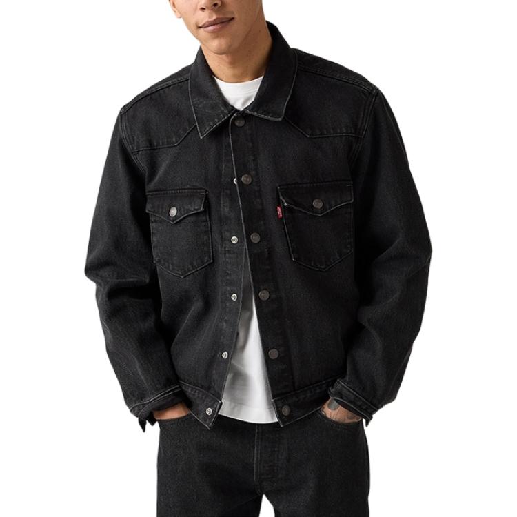 Levis Mode Américaine Décontractée Revers Simple Boutonnage Manches Longues Veste Homme Vestes 003O0-0001