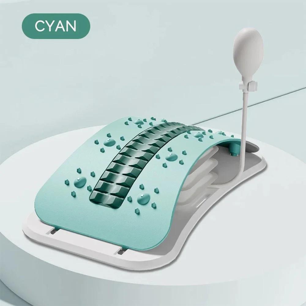 

Корректор Растяжка Подушка Расслабление Поясницы Лечение Хроническая Поясничная Поддержка Грыжа Межпозвоночного Диска Осанка для Шеи Талии циан