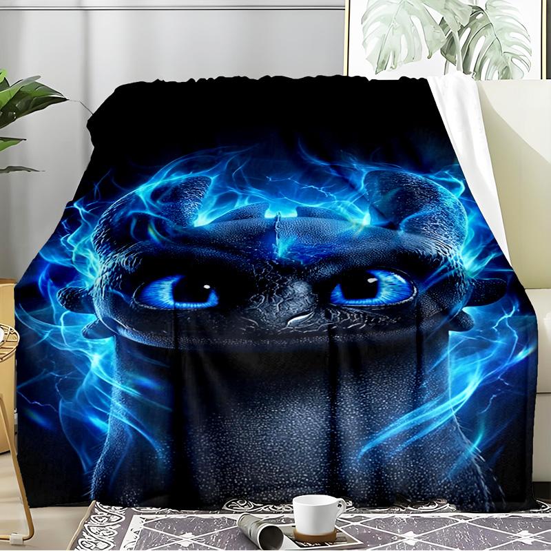 Energetic Alien Character  Blanket Flannel Throw for Sofa, Indoor, Camping, Living Room, Office, Chair, And Bed Soft Birthday Gift