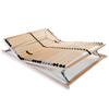 Slatted Bed Base Without Mattress with 28 Slats 7 Zones 140x200 Cm