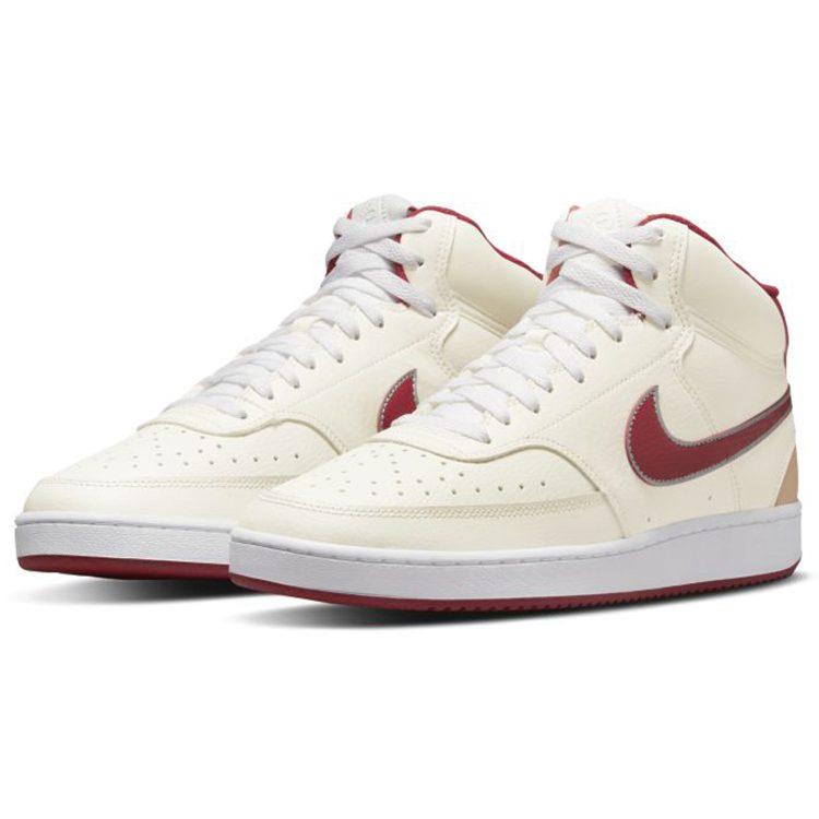 Nike Court Vision Mid Top Sneakers White/Red DQ4977-161
