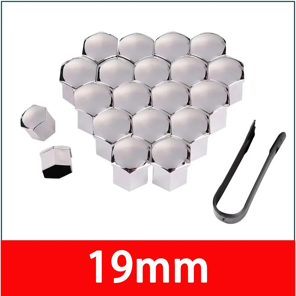 17/19/21mm Car Tire Nut Outer Decoration Car Wheel Nut Cover Protective Cover Rust Proof Car Wheel Hub Screw Cover Accessories