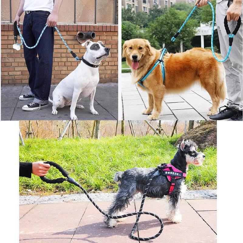 150/200 Strong Dog Leash Pet Leashes Reflective Leash For Big Small Medium Large Dog Leash Drag Pull Tow Golden Retriever