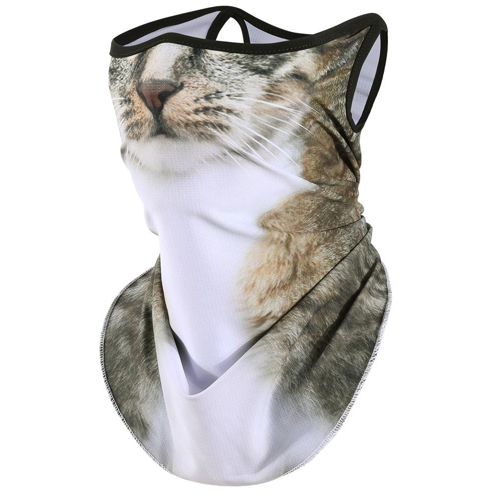 3D Animals Magic Scarf Bandana Breathable Neck Warmer Gaiter Hanging Ear Outdoor Sports Triangle Face Mask Neckerchief Summer