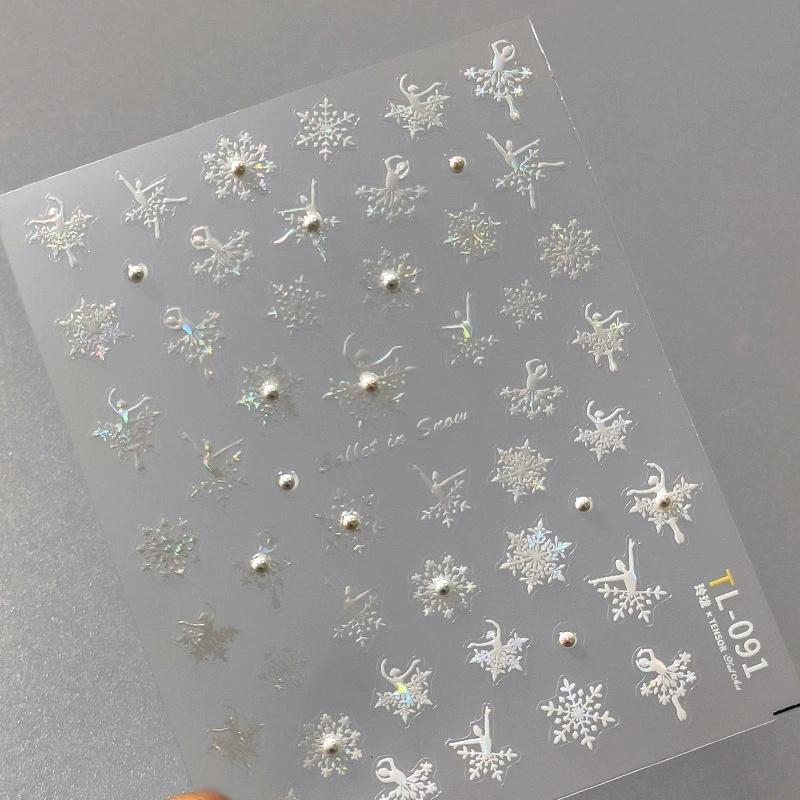 Cute Animals Bear Dog Cake Sweet Cherry Grid Bowknot Star Line Fruit Relief Self Adhesive Nail Art Stickers 5D Manicure Decals