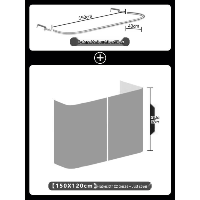 Handun Dormitory Desk Privacy Curtain Set