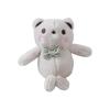 Tie Bow Grid Teddy Bear Plush Toy  Soft Fill Doll Backpack Keychain Holiday Gift