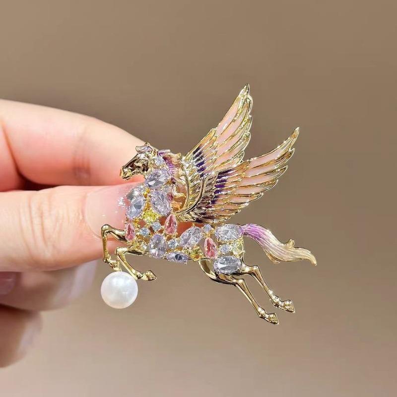 Luxury and Chic Colorful Brooch - Exquisite, Small-scale, Fashionable and Versatile Design - Flying Horse Brooch
