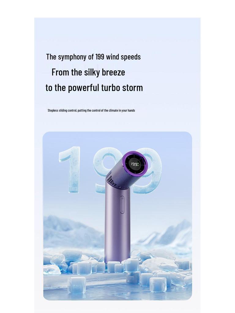 Multi-Functional Portable Mini Fan with Digital Display for Desktop, Neck, and Handheld Use