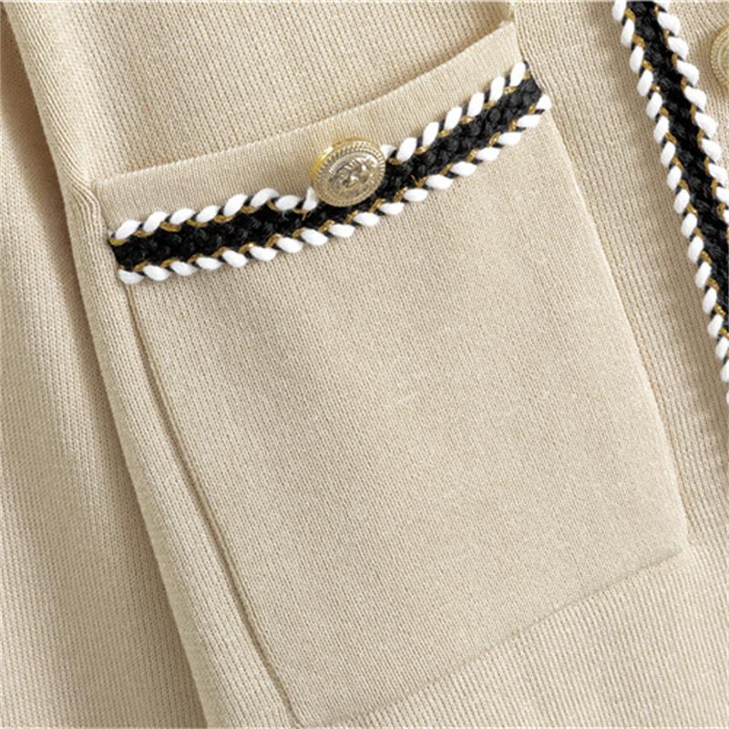 Autumn And Winter Fashion Temperament Knitted Cardigan Set For Women Slim And Fragrant Style Two Piece Set