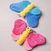 Plush Butterfly Dog Chew Toy with Squeaker Crinkle Paper Stuffed Animal Teething Cleaning Interactive Toy for Small Medium Large Breed