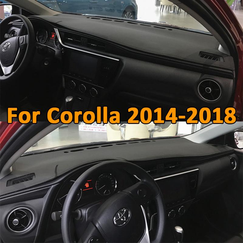 For Toyota Corolla 2007-2013 2014 XLE GL Car Dashboard Cover Mat Dash Board Sun Shade Pad Anti-UV Artificial Leather Accessories