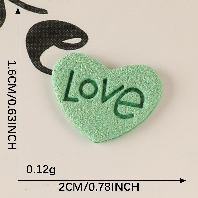 10Pcs/Bag Clothing Accessories Love Letter Leather Label Handbook Diy Embroidery Patch Printed Fabric Label Logo