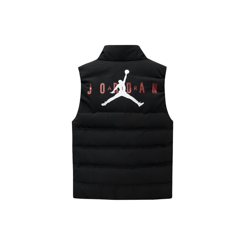 Jordan Solid Color Stand Collar Sleeveless Vest Kids Vests Black JD2342004GS-003