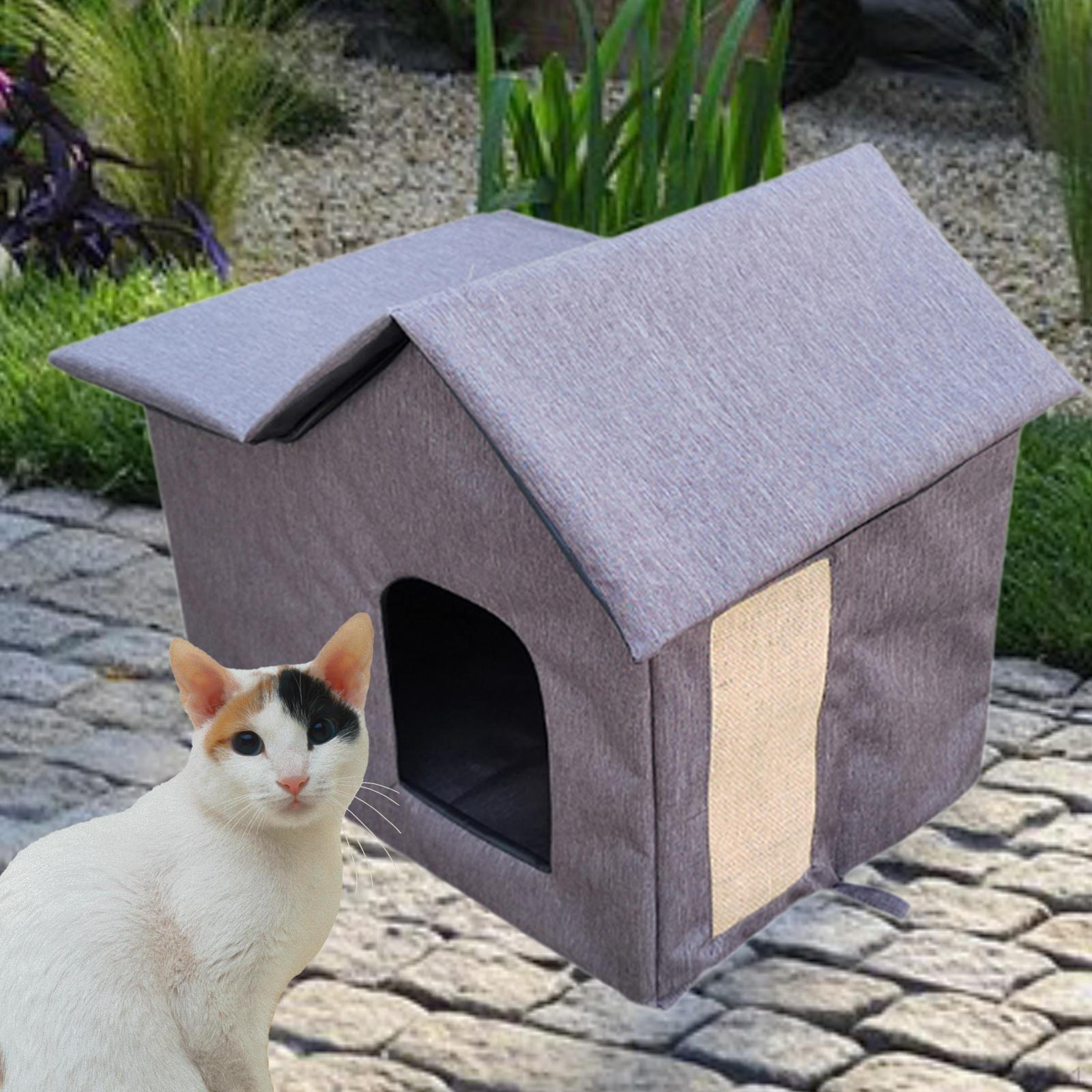 

Приют для домашних животных, кровать для кошек, мебель, будка, зимнее удобное складное водонепроницаемое гнездо для улицы gray