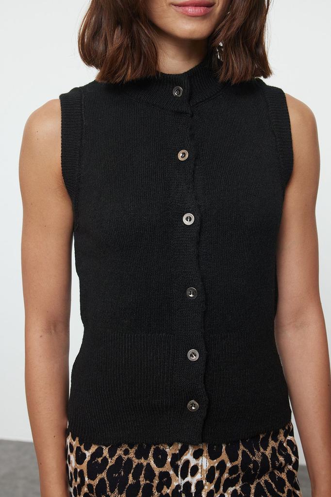Women's Elegance Style Cardigan Limited Edition Black Soft Textured Knitwear Cardigan