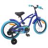 Bicicleta Infantil 16 Polegadas para Idades 4 6 Azul Escuro