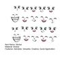 Smiling Face Nail Art Stickers DIY Decal Manicure Tips Cartoon Adorable Nail Art Decals for Nail Salons Home Use