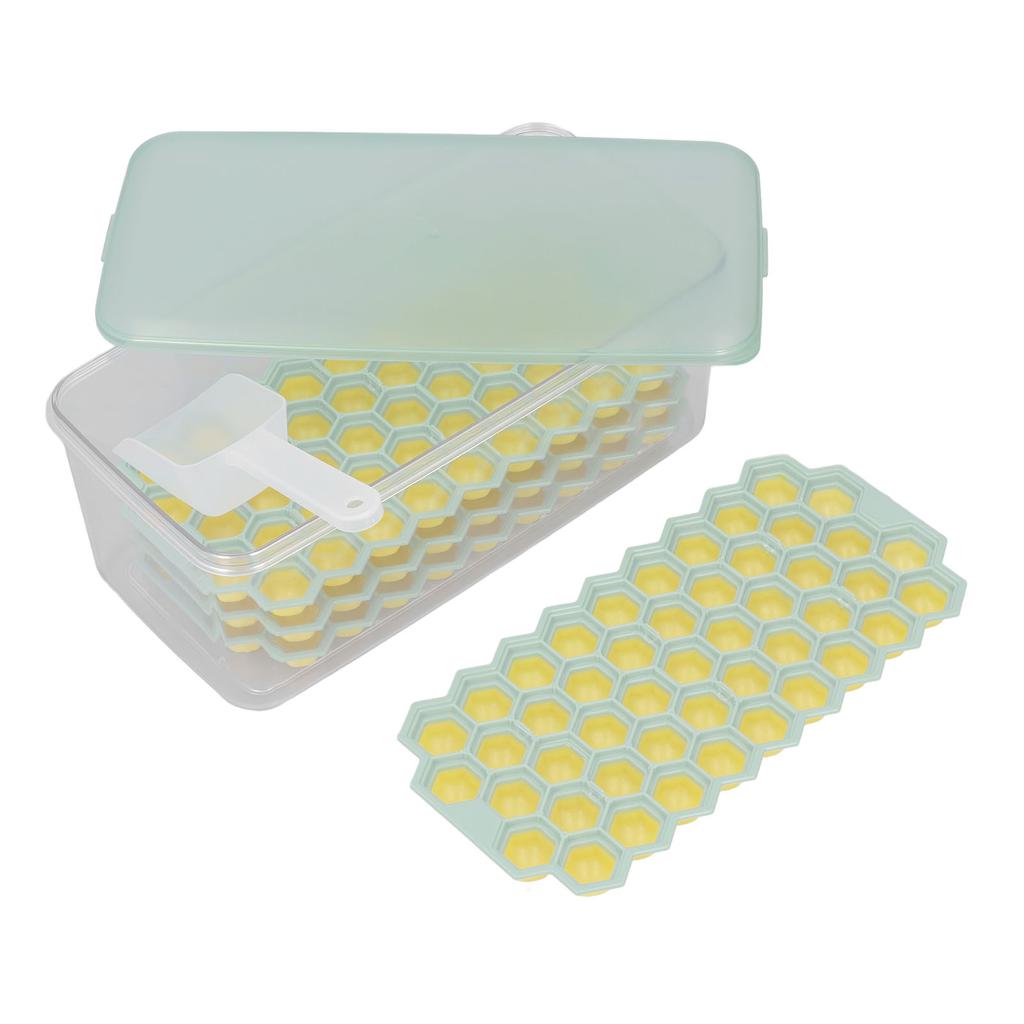 3.3L Ice Cube Tray with Scoop 4 Layers 188 Grids for Ice Cube Storage Container for Home
