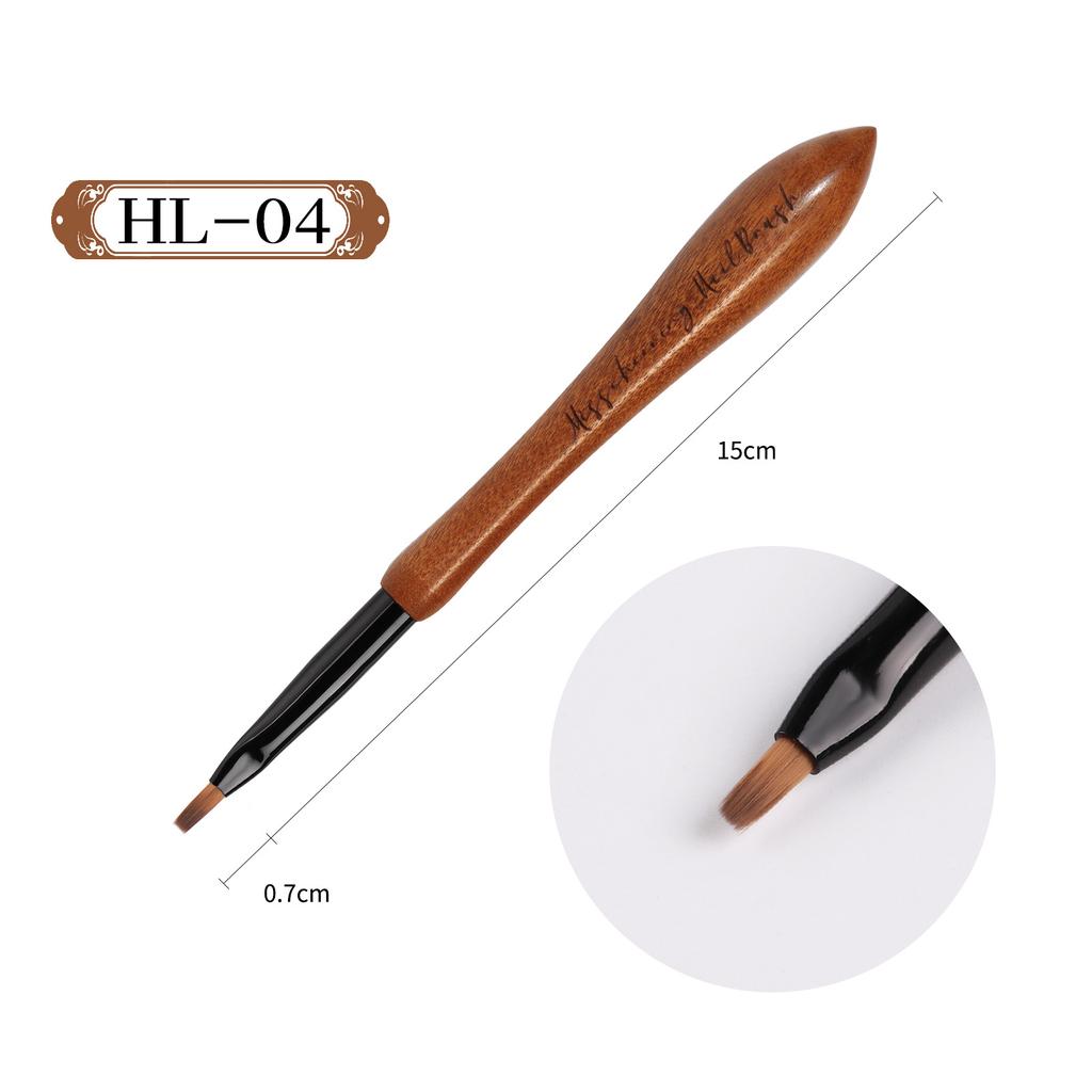 Japanese Manicure Pen Gourd Pen Walnut Sandalwood Rod Pull Line Painting Flower Hook Line Painting Gradual Change Smudge
